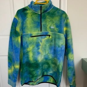 Stussy Tie-Dye 3-Quarter Zip Fleece